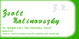 zsolt malinovszky business card